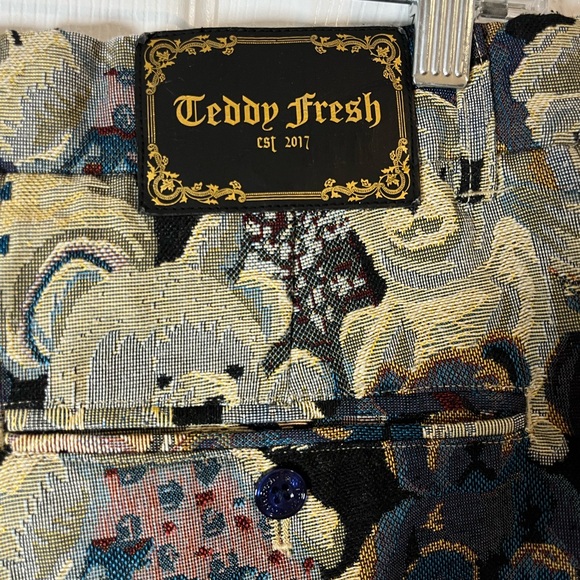 Teddy Fresh Men's Tapestry Trouser Pant Size 30 - Picture 12 of 15